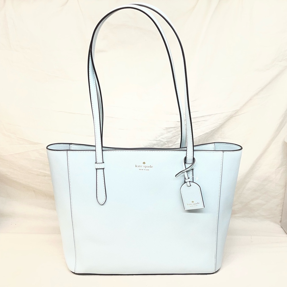 Kate Spade New York Schuyler Tote Bag - Light Blue (Saffiano PVC)